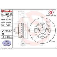 Front brake disc 338mm BREMBO for BMW 1 Coupe