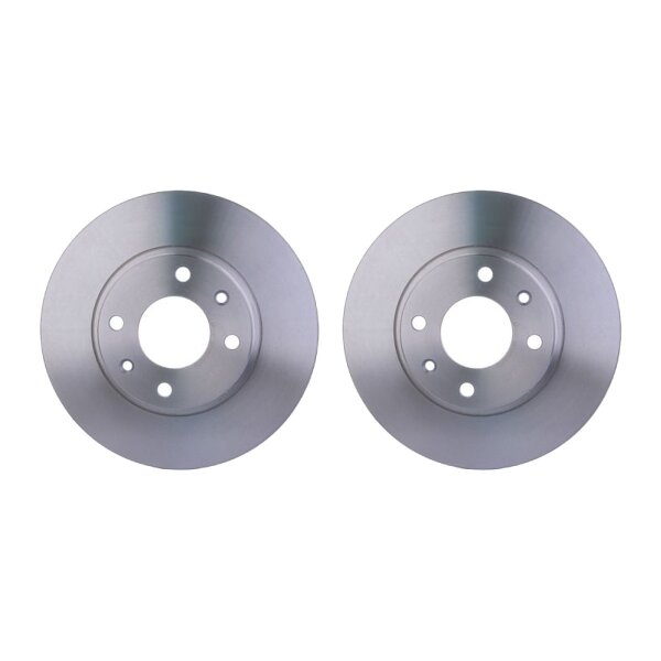 2 Brake Discs full Ø 66 mm 10 mm HELLA suitable for e.g. CITROËN BX