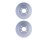 2 Brake Discs full Ø 66 mm 10.5 mm HELLA suitable for e.g. RENAULT LAGUNA