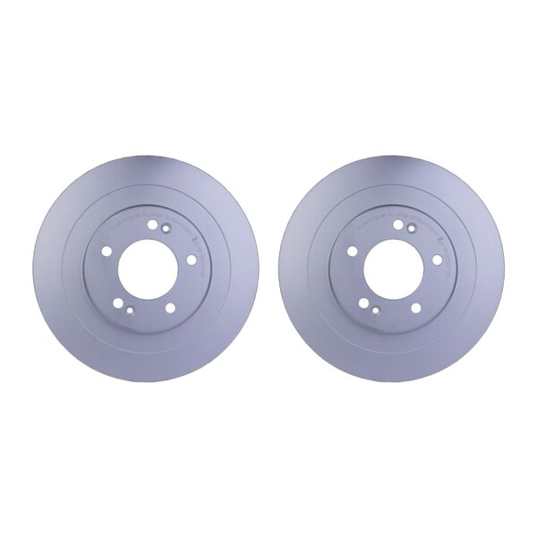 2 Brake Discs full Ø 76 mm 10 mm HELLA suitable for e.g. HYUNDAI i40