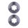 2 Brake Discs internally ventilated Ø 96 mm 26 mm HELLA for e.g. NISSAN ATLEON