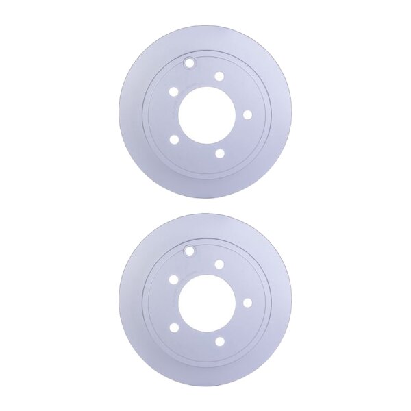 2 Brake Discs full Ø 80 mm 10 mm HELLA suitable for e.g. JEEP PATRIOT