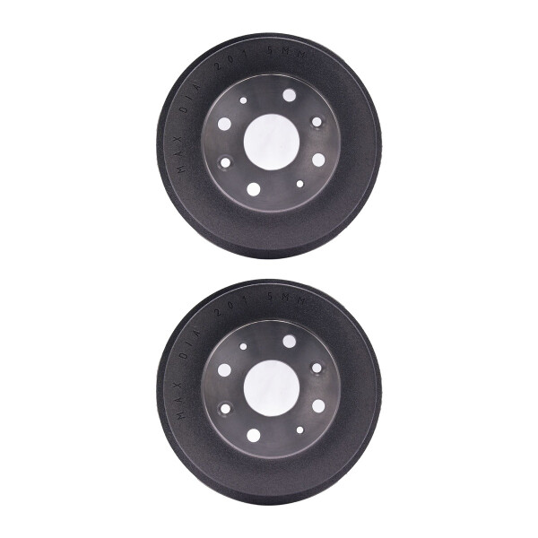 2 Brake Drums Ø 245 mm Ø 14 mm HELLA suitable for e.g. MAZDA 323