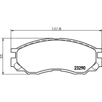 Brake pad set, front brake disc HELLA PAGID for EXPLORER LINGJUN