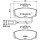 Brake pad set, rear brake disc HELLA PAGID for FORD SCORPIO I