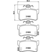 Bremsbelagsatz Bremsscheibe hinten HELLA für MG ROVER