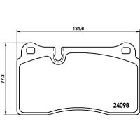 Brake pad set brake disc HELLA PAGID for ASTON MARTIN AUDI