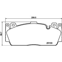 Brake pad set, front brake disc HELLA PAGID for BMW 2 Coupe