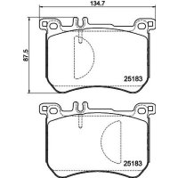 Brake pad set, front brake disc HELLA PAGID for BRABUS MERCEDES S-KLASSE