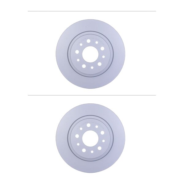 2 Bremsscheiben voll Ø 59 mm 10,2 mm HELLA passend für u.a. FIAT TIPO