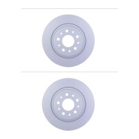 2 Brake Discs full Ø 59 mm 10.2 mm HELLA suitable...