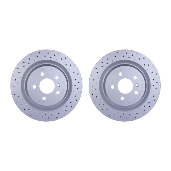 2 Brake Discs internally ventilated Ø 67 mm 22 mm HELLA for e.g. MB M-CLASS