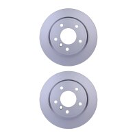 2 Brake Discs full Ø 75 mm 10 mm HELLA suitable...