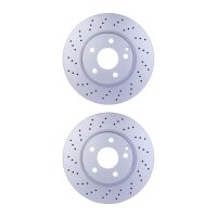 2 Brake Discs perforated Ø 67 mm 28 mm HELLA...