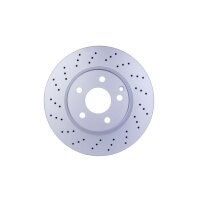2 Brake Discs perforated Ø 67 mm 28 mm HELLA...