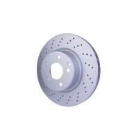 2 Brake Discs perforated Ø 67 mm 28 mm HELLA suitable for e.g. MB S-CLASS