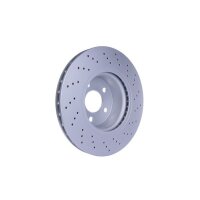 2 Brake Discs perforated Ø 67 mm 28 mm HELLA suitable for e.g. MB S-CLASS
