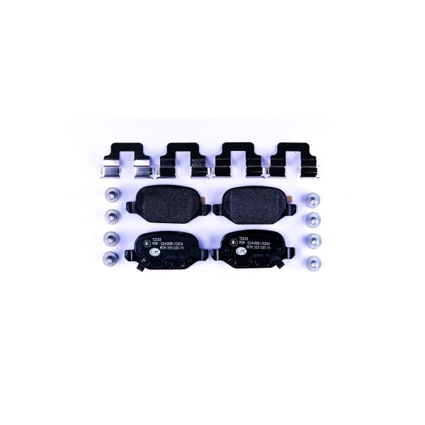 Brake pad set discs with wear warning 14.4 mm HELLA for FIAT PANDA and others