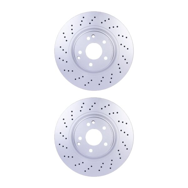 2 Bremsscheiben gelocht Ø 67 mm 28 mm HELLA passend für u.a. MB C-KLASSE