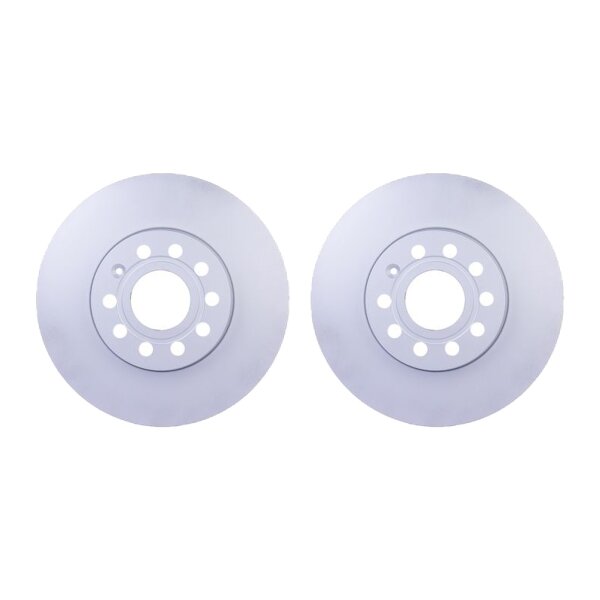 2 Brake Discs internally ventilated Ø 65 mm 24.9 mm HELLA for e.g. AUDI A3