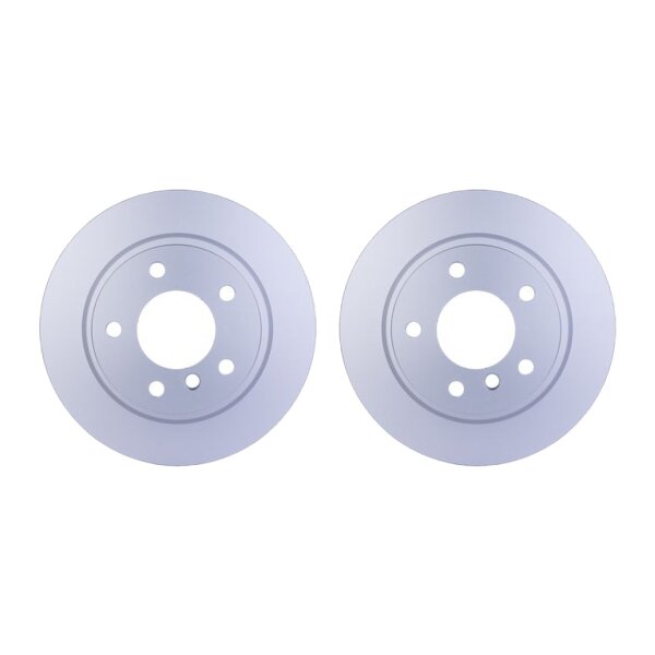 2 Brake Discs full Ø 75 mm 10.5 mm HELLA suitable for e.g. BMW 1 Series