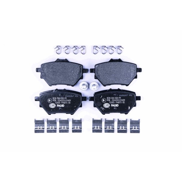 Bremsbelagsatz Bremsscheibe hinten HELLA für CITROEN OPEL PEUGEOT TOYOTA