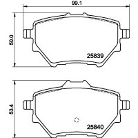 Bremsbelagsatz Bremsscheibe hinten HELLA für CITROEN OPEL PEUGEOT TOYOTA