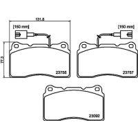 Brake pad set, front brake disc HELLA PAGID for ALFA ROMEO
