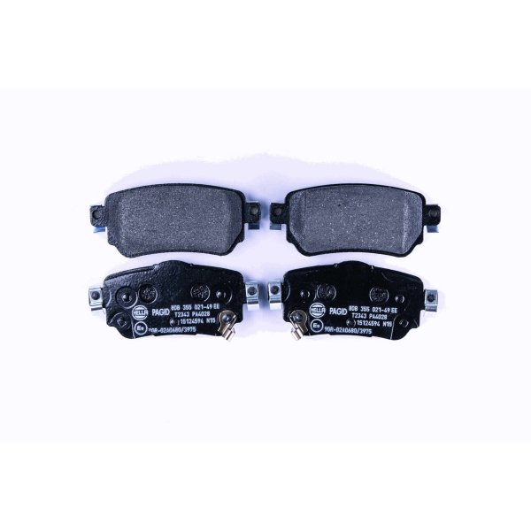 Brake pad set, rear brake disc HELLA PAGID for NISSAN RENAULT