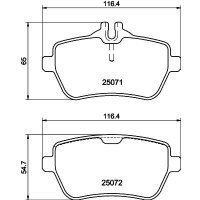 Brake pad set, rear brake disc HELLA PAGID for BRABUS MERCEDES S-KLASSE