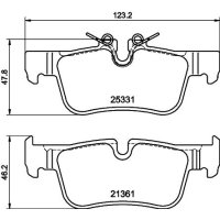 Brake pad set, rear brake disc HELLA PAGID for BMW MINI