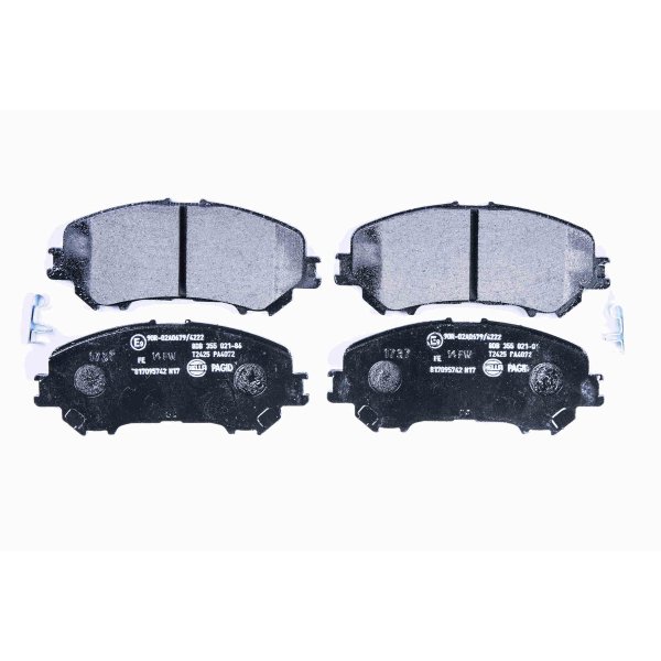 Brake pad set, front brake disc HELLA PAGID for NISSAN RENAULT