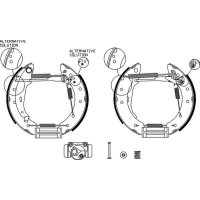 Rear brake shoe set HELLA PAGID for RENAULT CLIO II