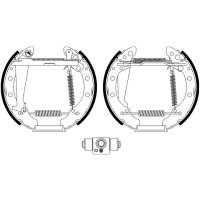 Rear brake shoe set HELLA PAGID for AUDI SEAT VW 80 B3 Saloon