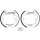 Rear brake shoe set HELLA PAGID for NISSAN TERRANO II (R20)