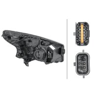 Main headlamp left 12 V H4 FF HELLA