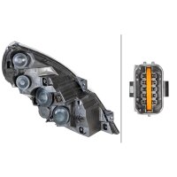 Left main headlight 12 V H7/H1 FF HELLA for HYUNDAI Santa...