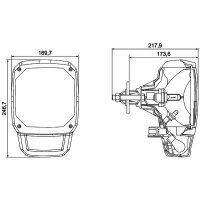 Scheinwerfer links Halogen Einbau HELLA 1LA 328 450-311