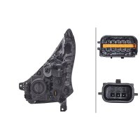 Main headlamp right 12 V W21/5W FF HELLA