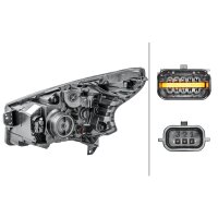 Main headlamp right 12 V W21/5W FF HELLA