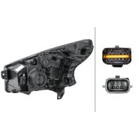 Headlight right 12 V H4 halogen HELLA suitable for e.g. OPEL VIVARO