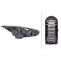 Hauptscheinwerfer links H7/H1 Glühlampen-Technologie HELLA für u.a. FORD FOCUS