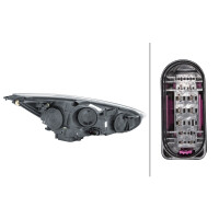 Headlight left PY21W Bulb technology HELLA suitable for e.g. FORD FOCUS