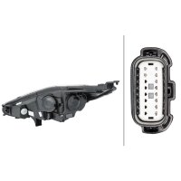 Headlight right 12 V W5W Halogen HELLA suitable for e.g. FORD FIESTA