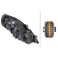 Left main headlight 12 V W5W halogen HELLA