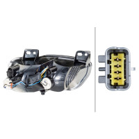 Rear Light Bumper 12 V PY21W HELLA suitable for e.g. CITROËN C4