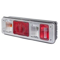Rückleuchte links für Schlusslicht (LED) 24 V mit Hybridtechnologie P21W HELLA