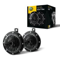 Horn Set schwarz HELLA Flachsteckanschluss 12V