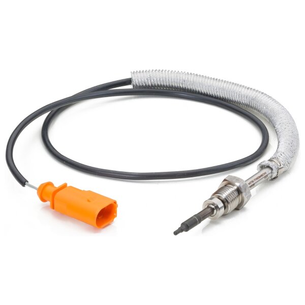 Sensor Abgastemperatur geschraubt 2-polig 580 mm Kabel HELLA für u.a. AUDI A3