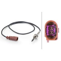 Sensor Exhaust Gas Temperature 2-pin 702 mm cable HELLA for e.g. VW CRAFTER